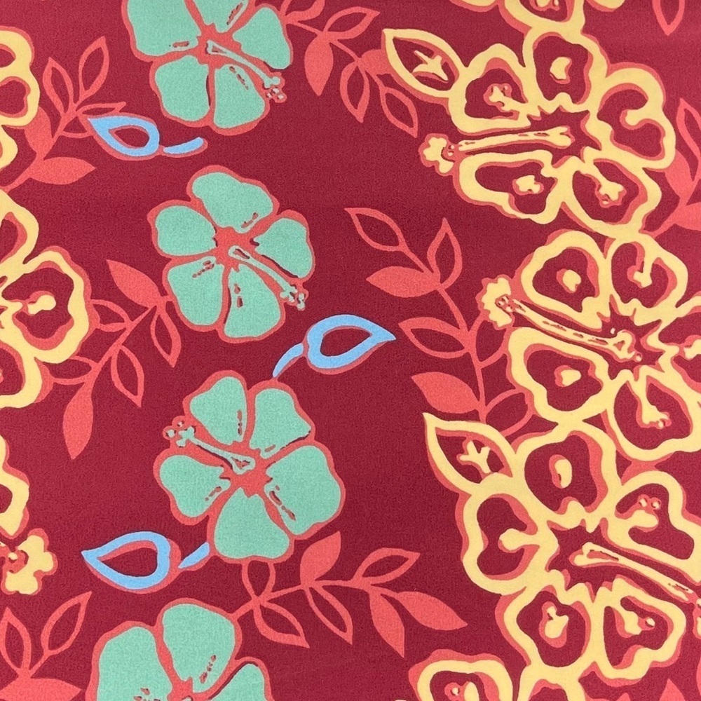 Vintage Reyn Spooner Liquid Biscus Hawaiian 2 Fabric Swatch Sample Craft Sewing